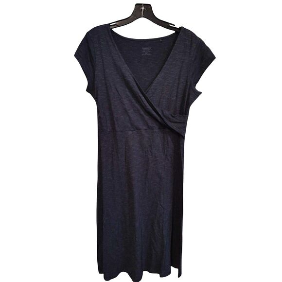 Toad&Co Women's Dark Blue Medium Faux Wrap Dress - Picture 1 of 5